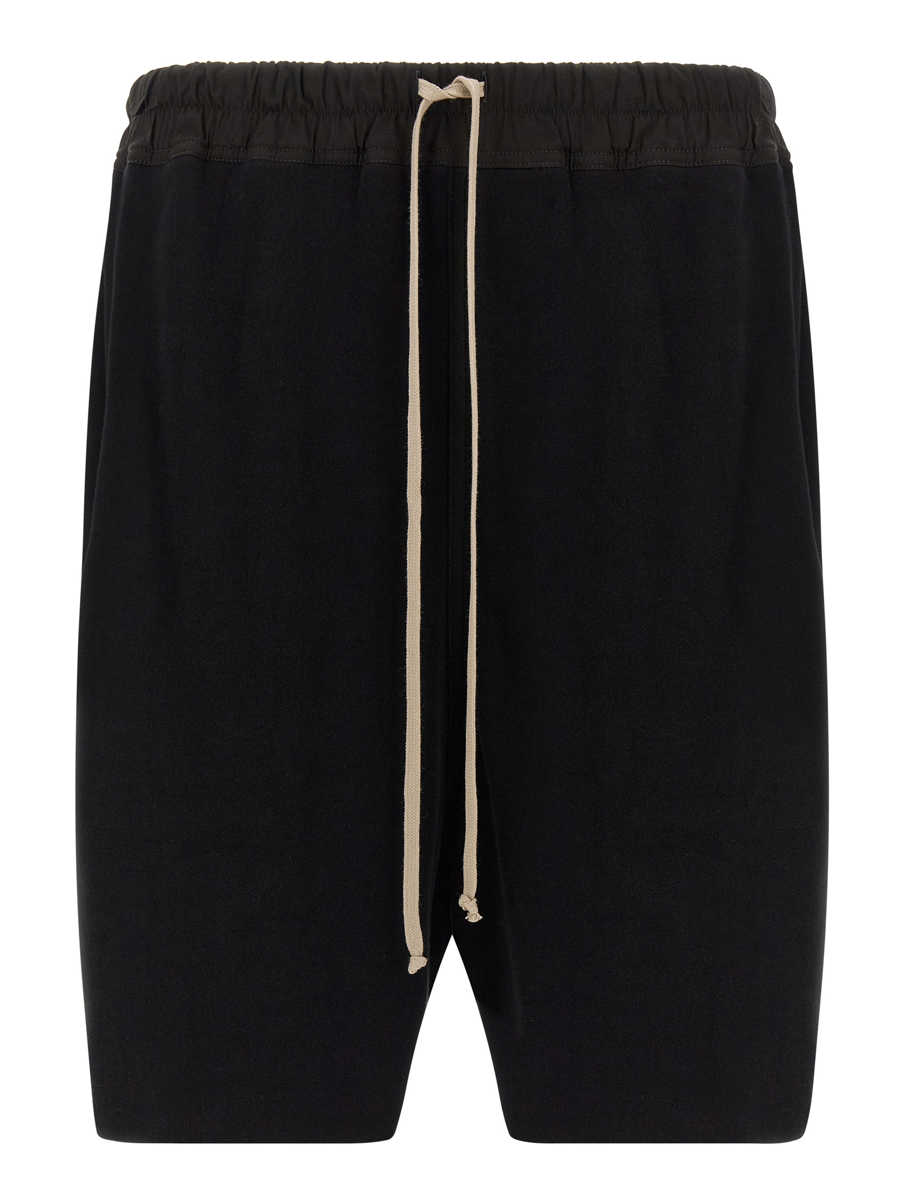 Black Cotton Bermuda Shorts