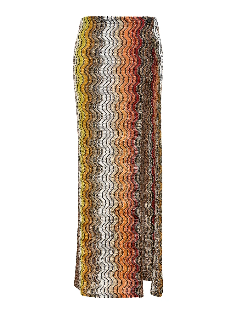 Multicolor Viscose Mini Skirt