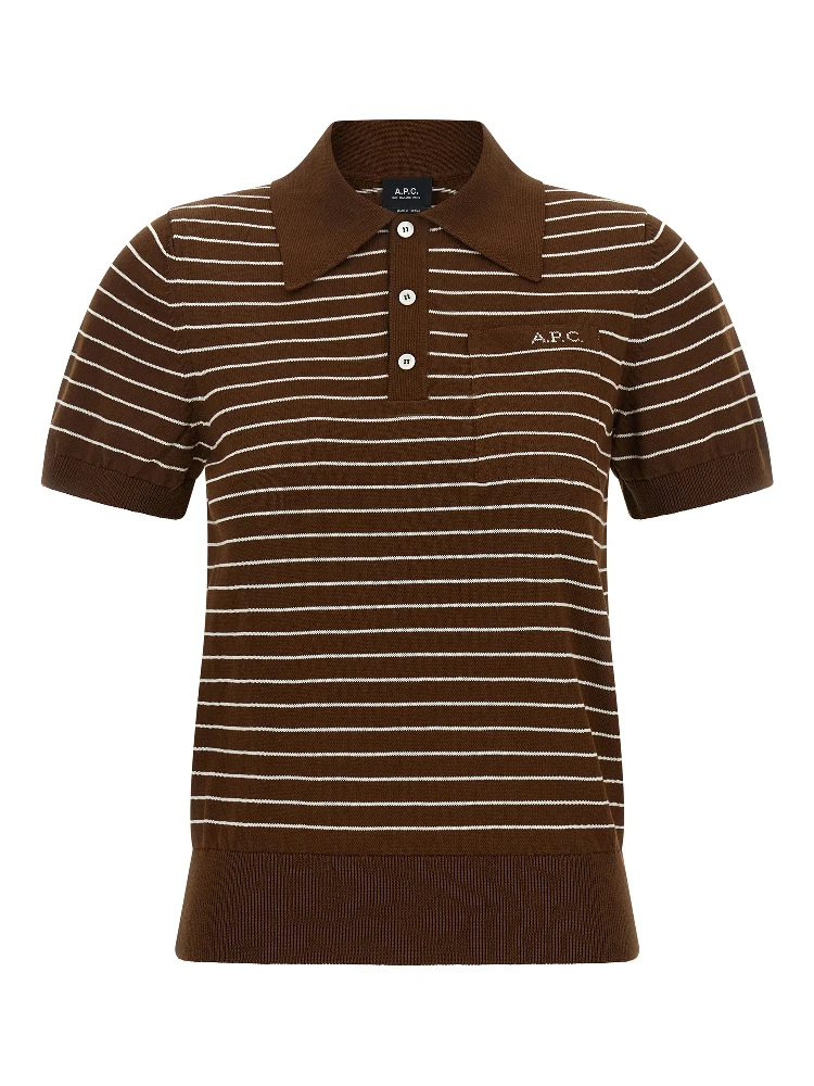 Brown Cotton Polo Shirt