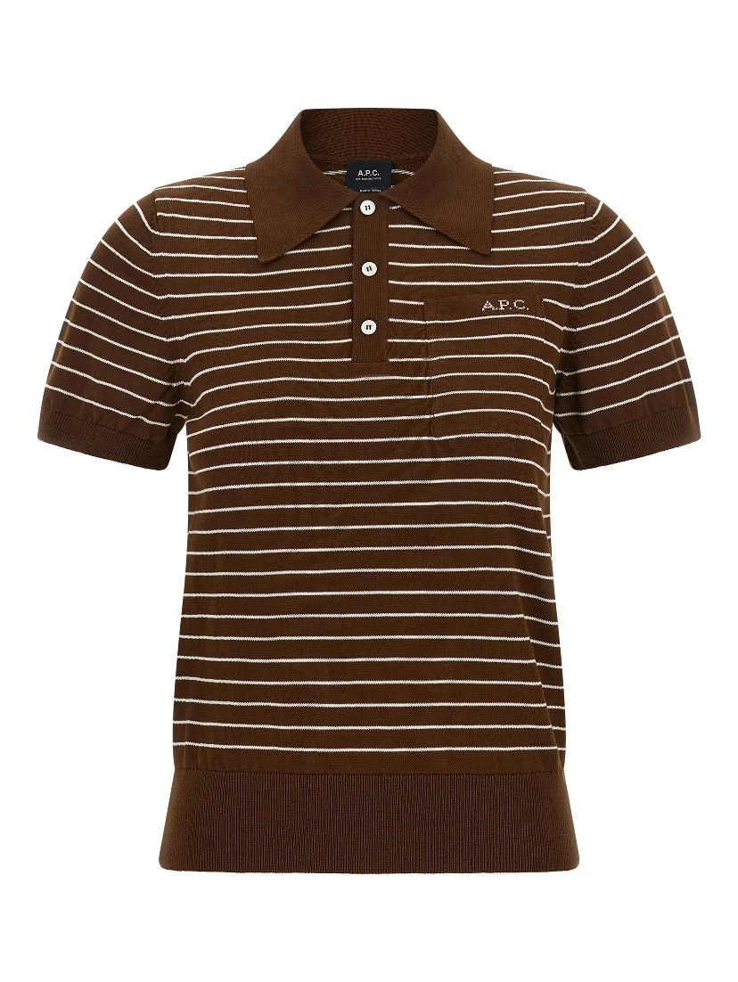 Brown Cotton Polo Shirt