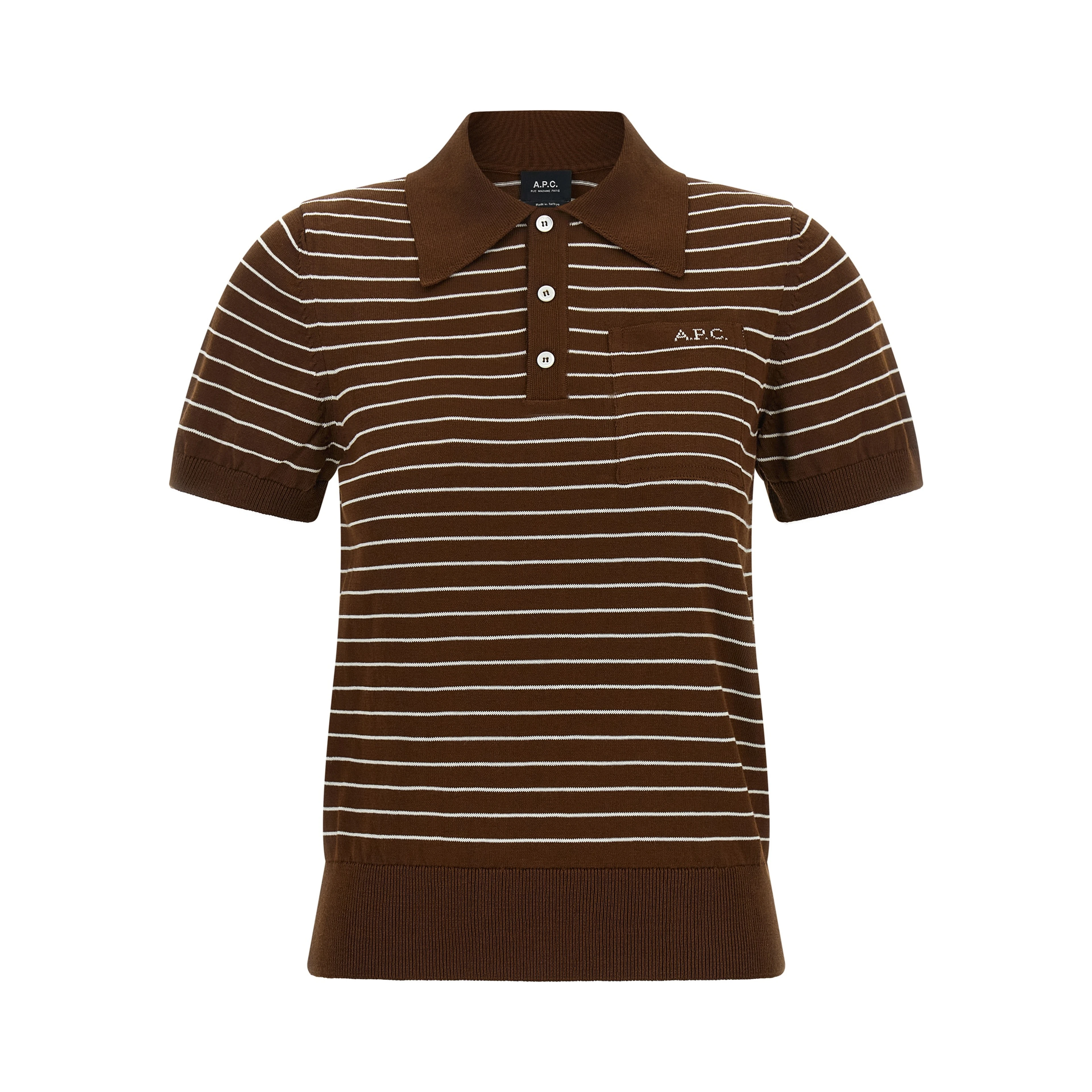 Brown Cotton Polo Shirt