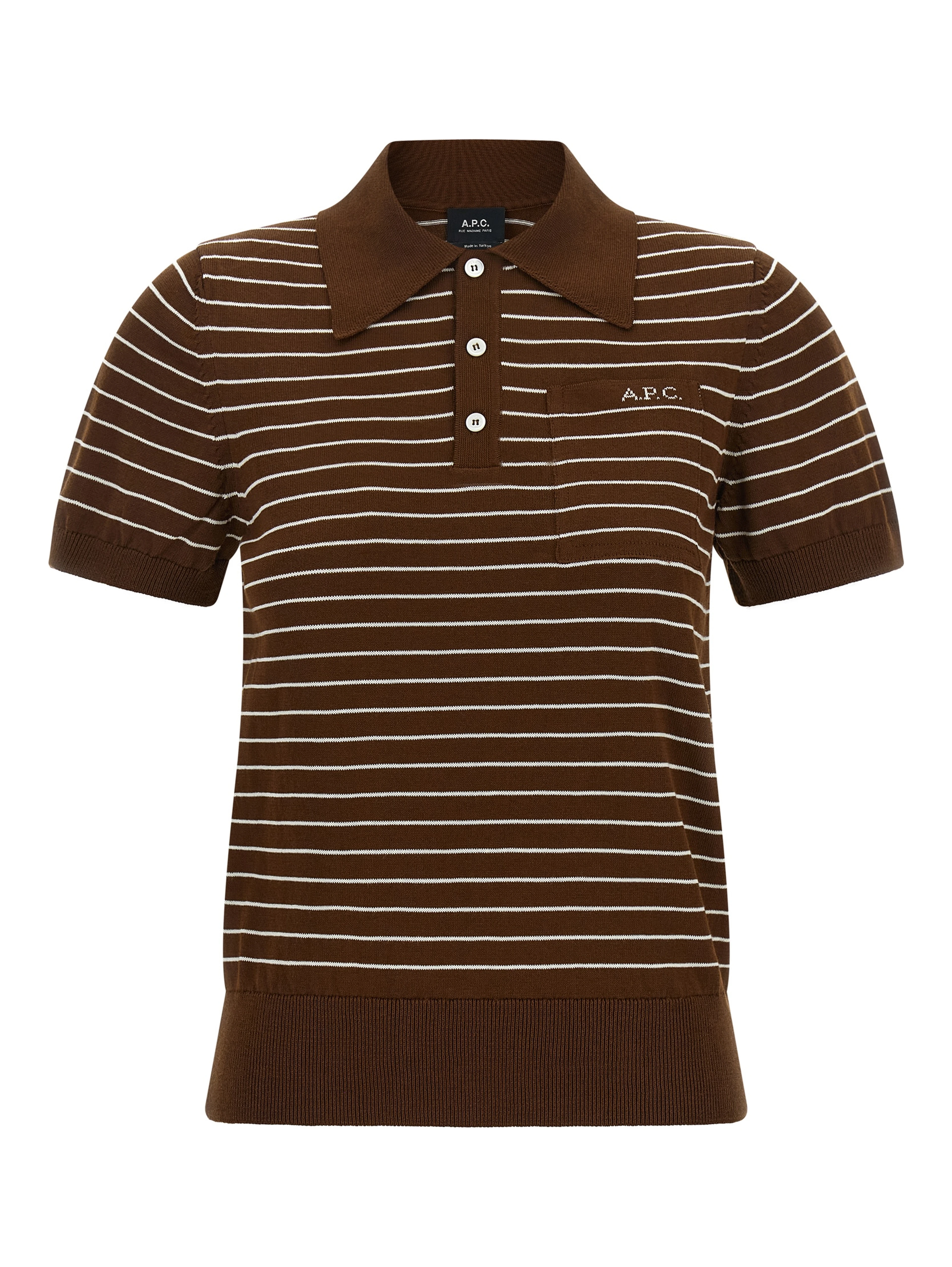 Brown Cotton Polo Shirt