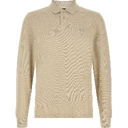 Beige Cotton Polo Shirt