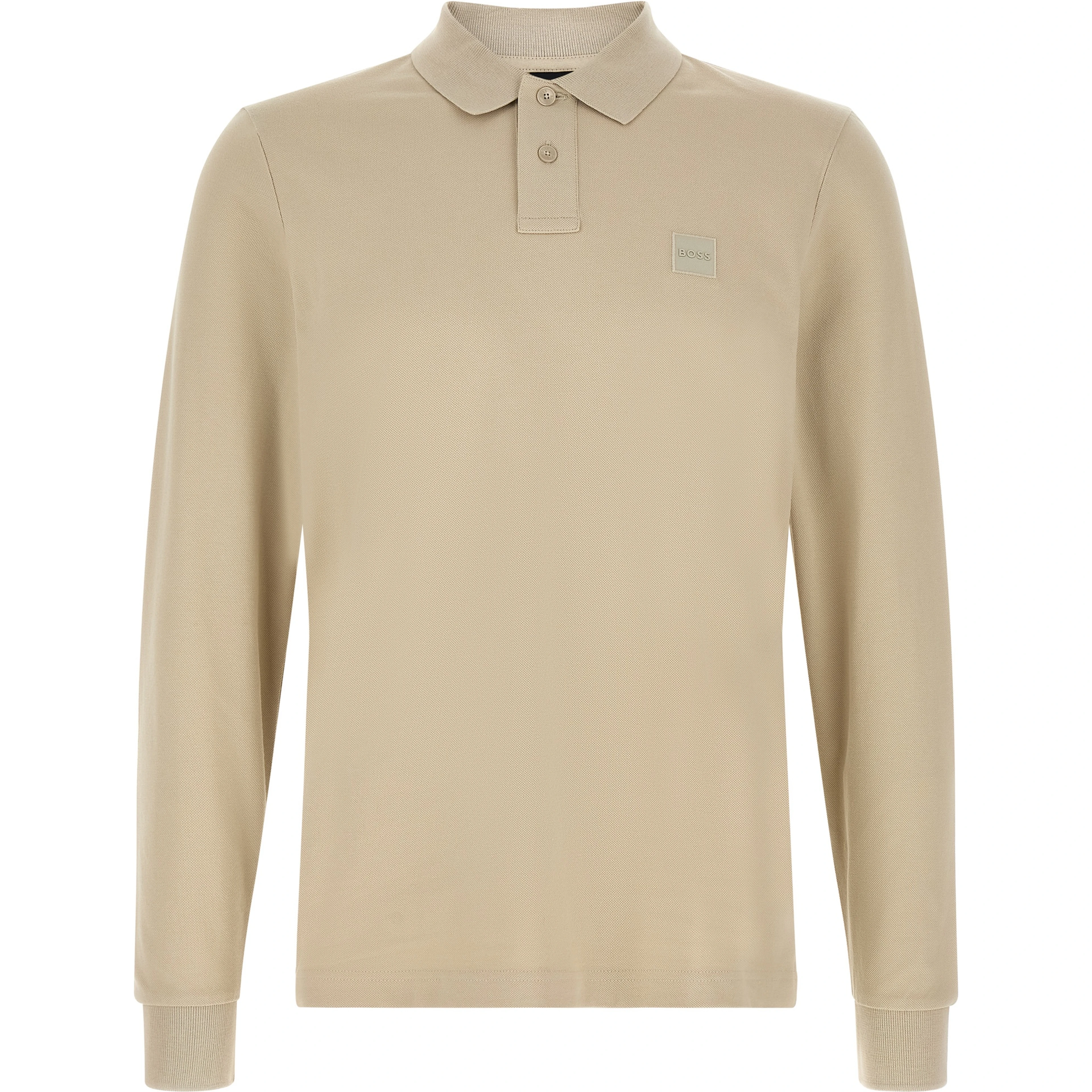 Beige Cotton Polo Shirt