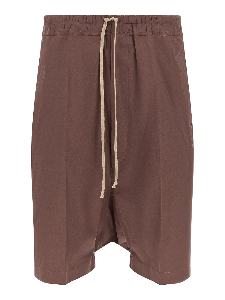 Brown Cotton Bermuda Shorts