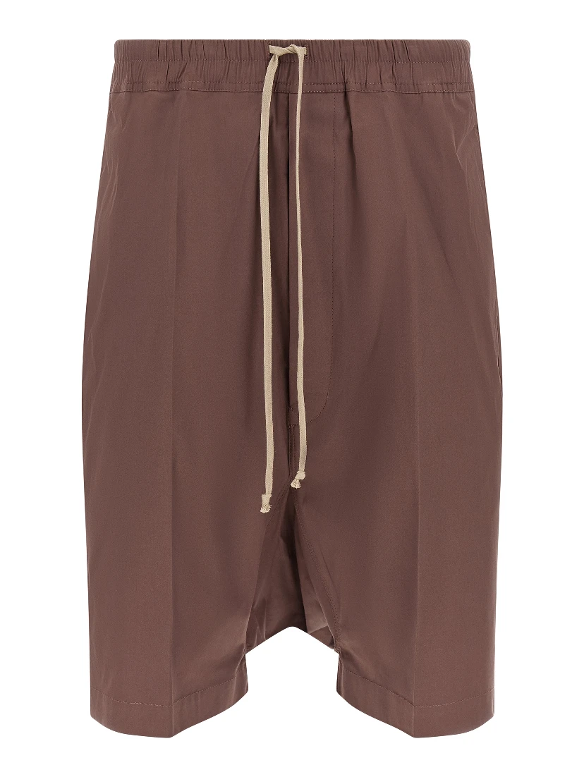 Brown Cotton Bermuda Shorts