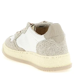 Gray Cowhide Low Top Sneakers