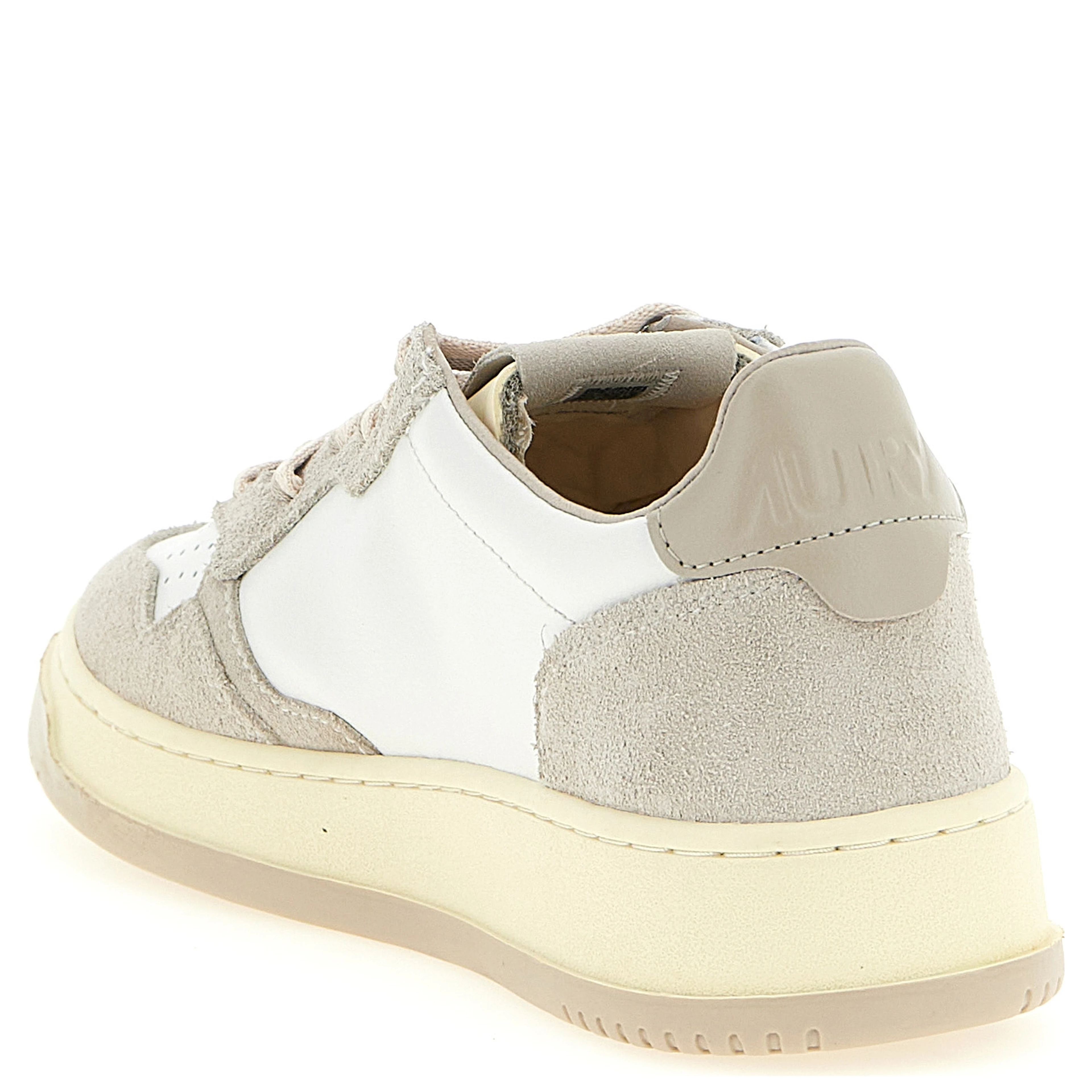 Gray Cowhide Low Top Sneakers