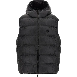Black Polyamide Sleeveless Jacket