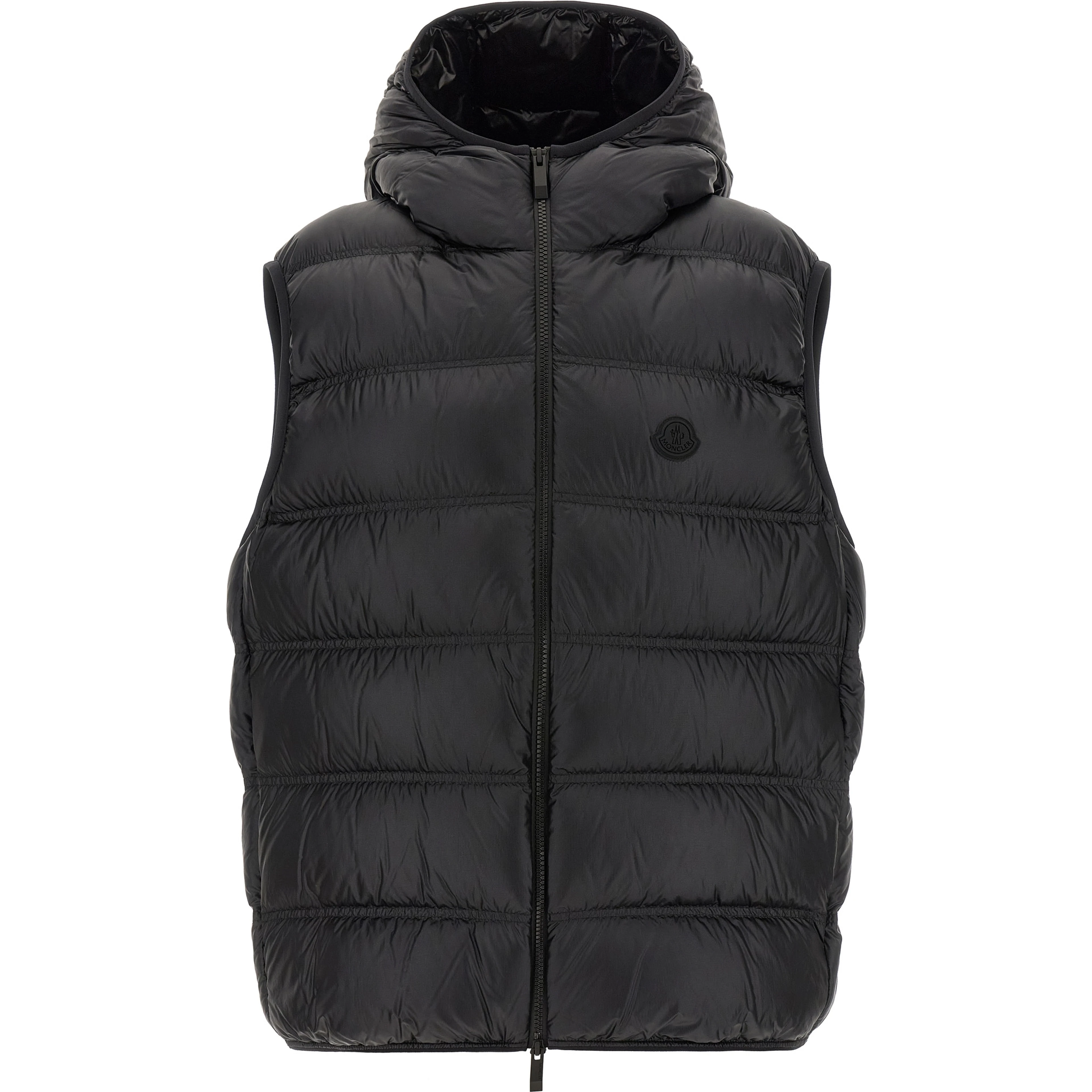Black Polyamide Sleeveless Jacket