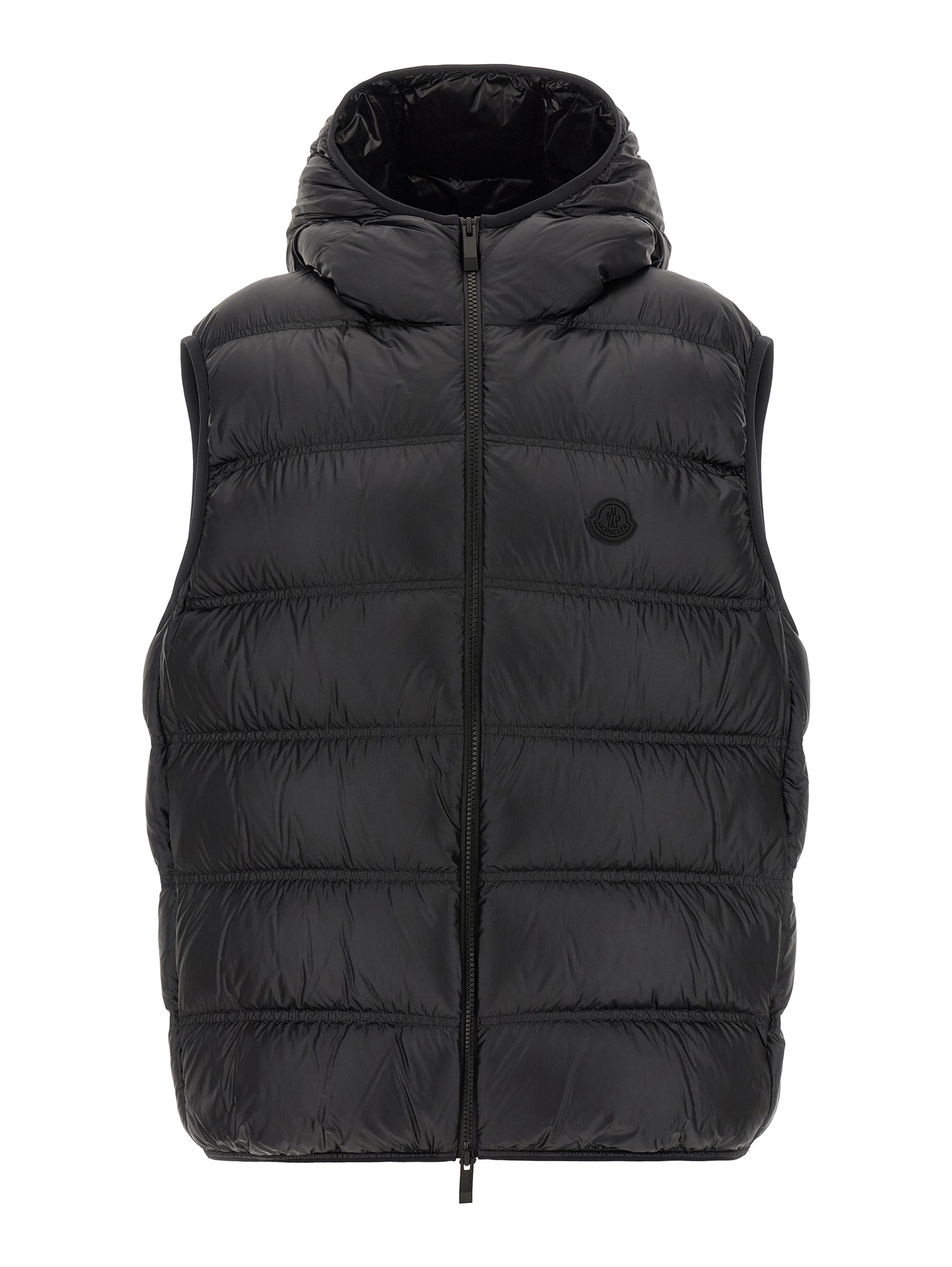 Black Polyamide Sleeveless Jacket