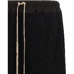 Black Cotton Bermuda Shorts