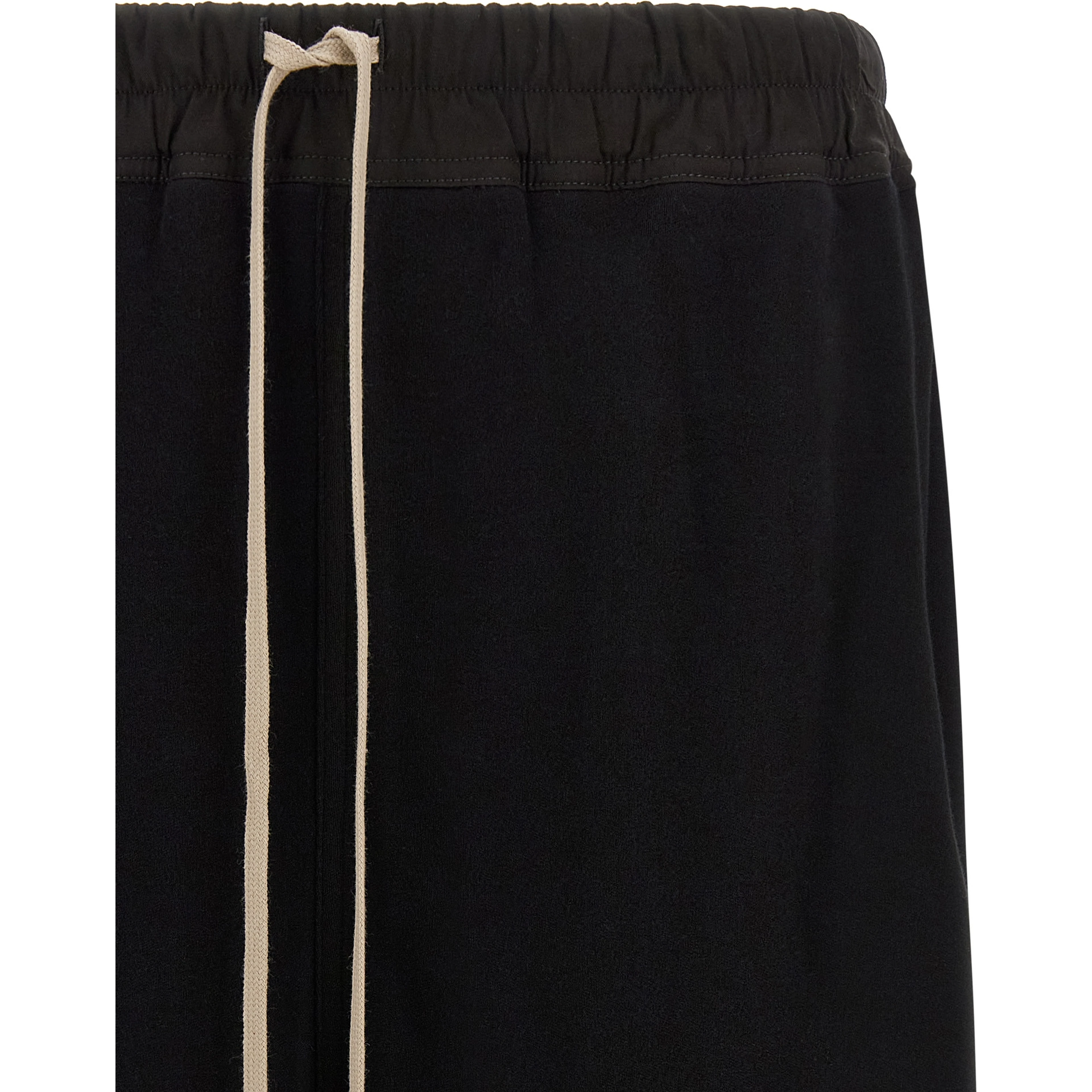 Black Cotton Bermuda Shorts