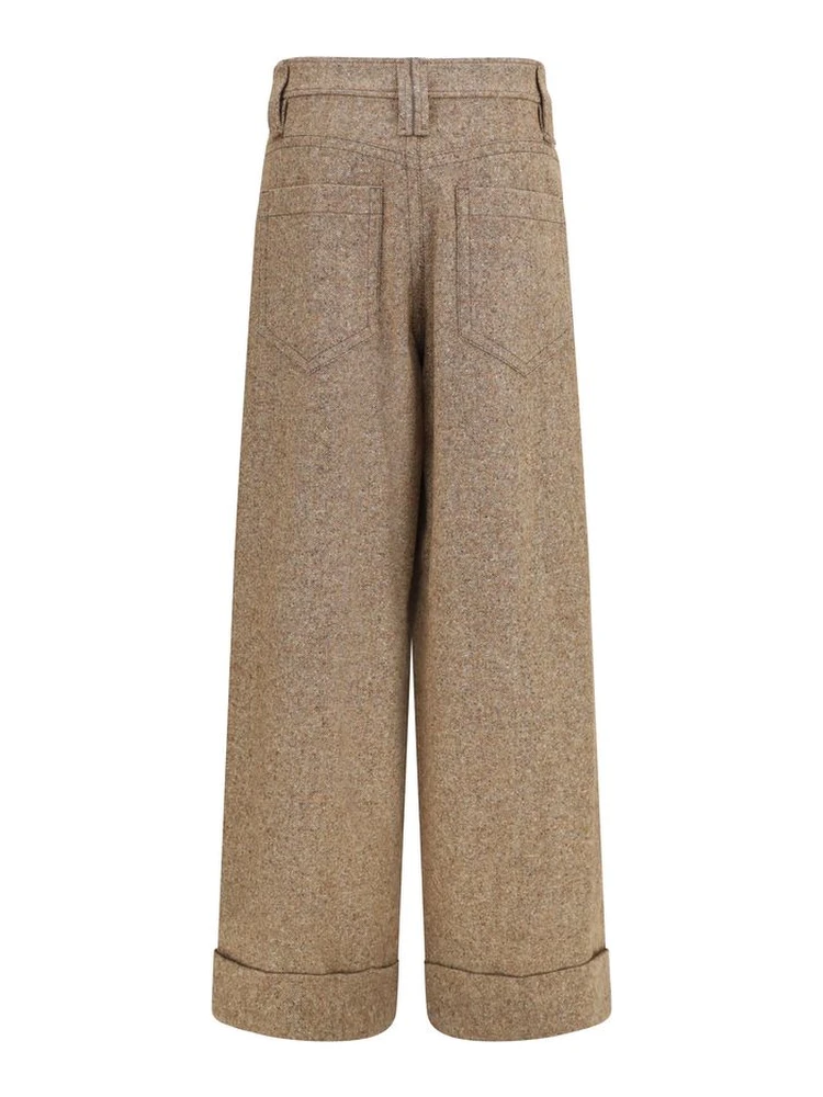 Beige Wool Oves Aries Casual Pants alternative