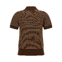 Brown Cotton Polo Shirt