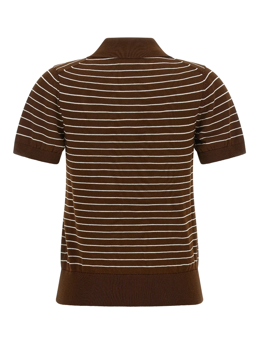 Brown Cotton Polo Shirt