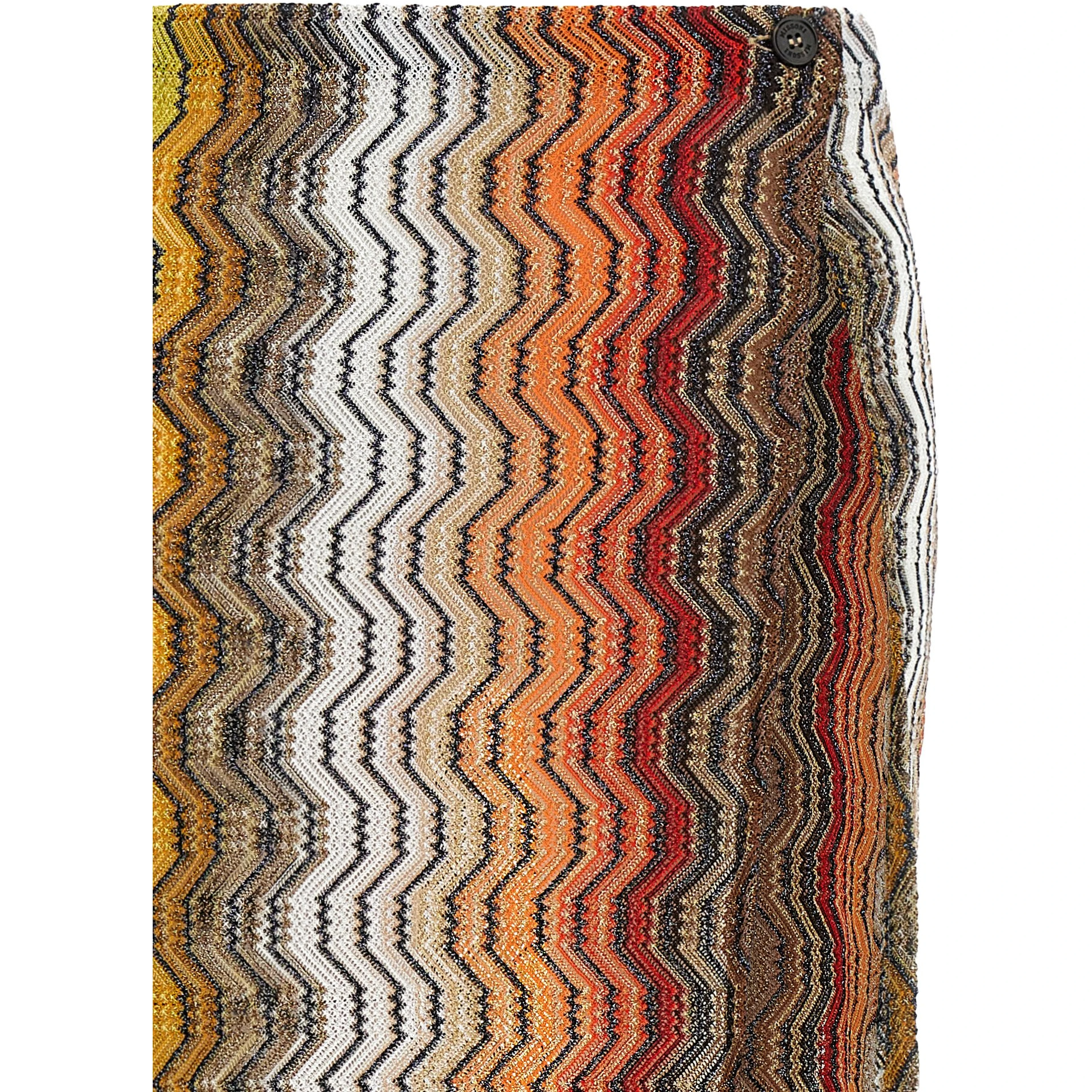 Multicolor Viscose Mini Skirt
