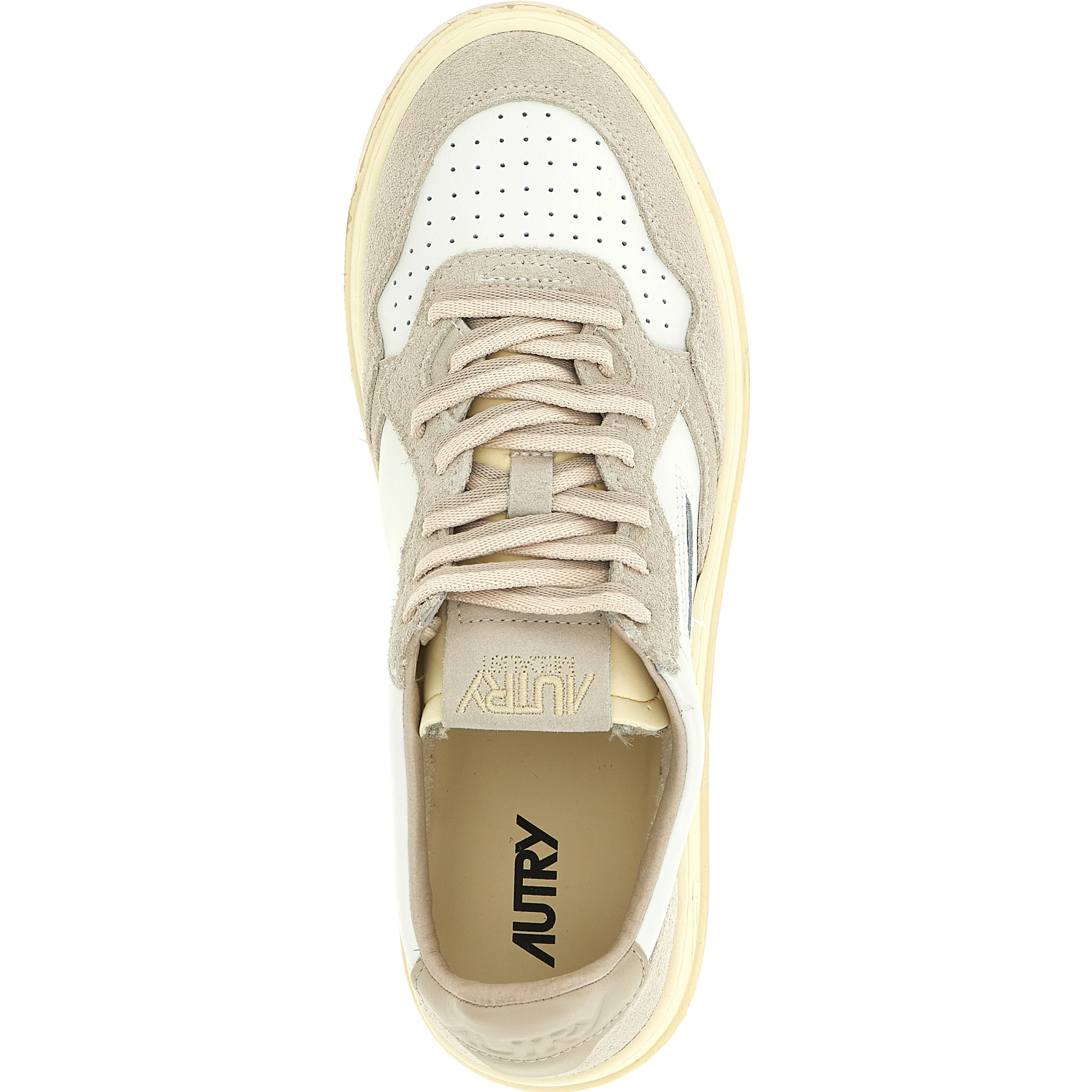 Gray Cowhide Low Top Sneakers
