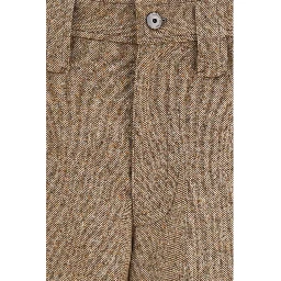 Beige Wool Oves Aries Casual Pants