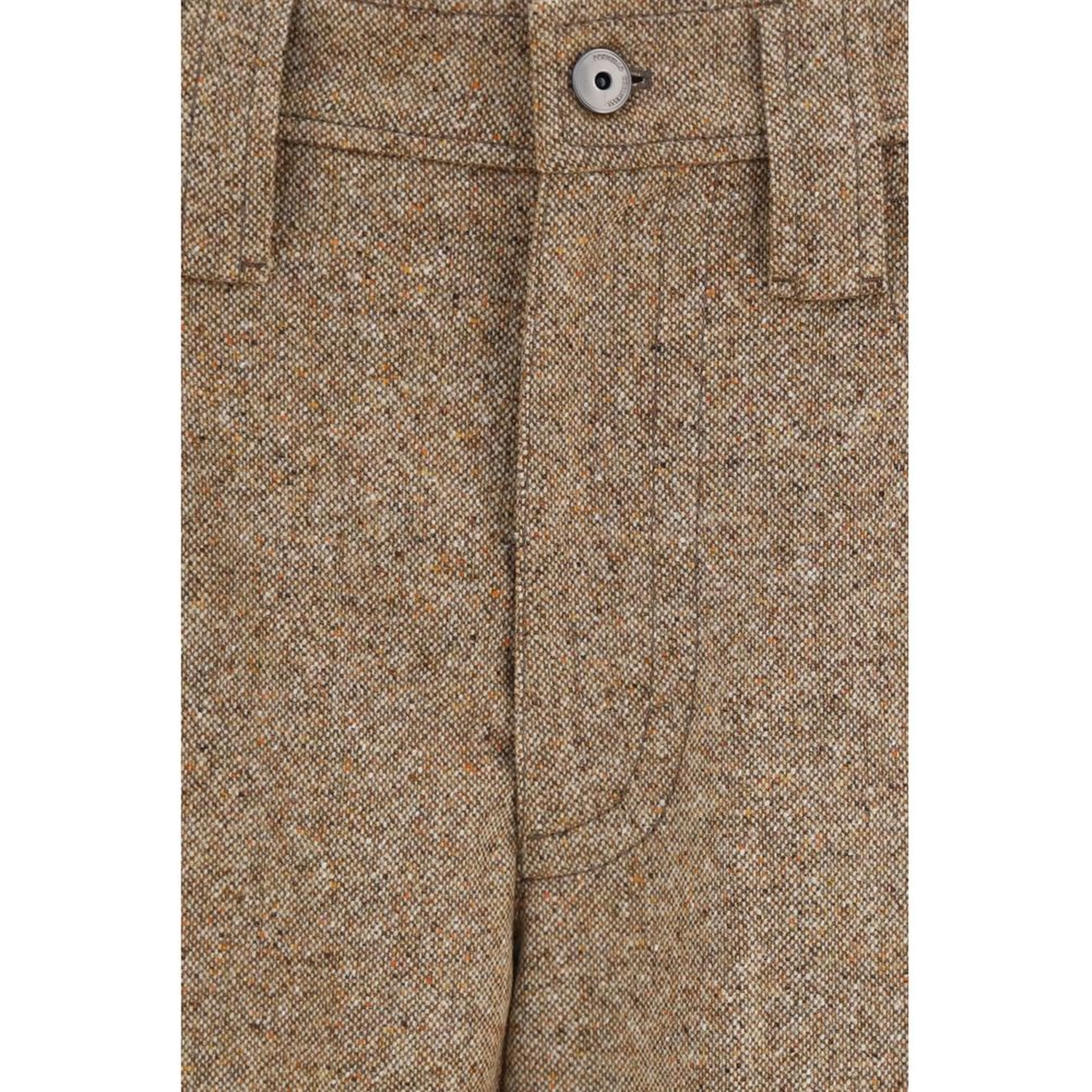 Beige Wool Oves Aries Casual Pants