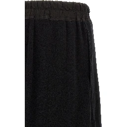 Black Cotton Bermuda Shorts