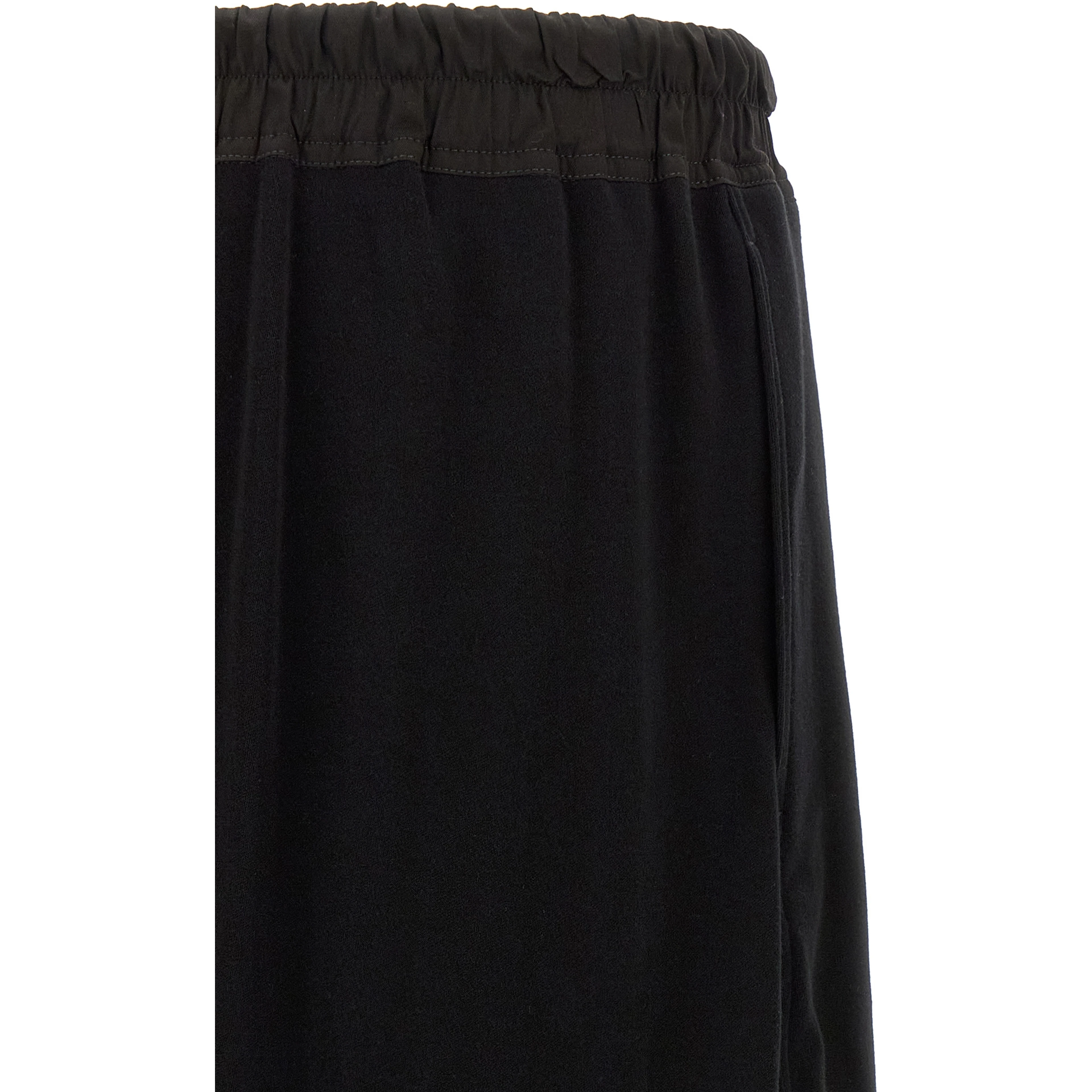 Black Cotton Bermuda Shorts