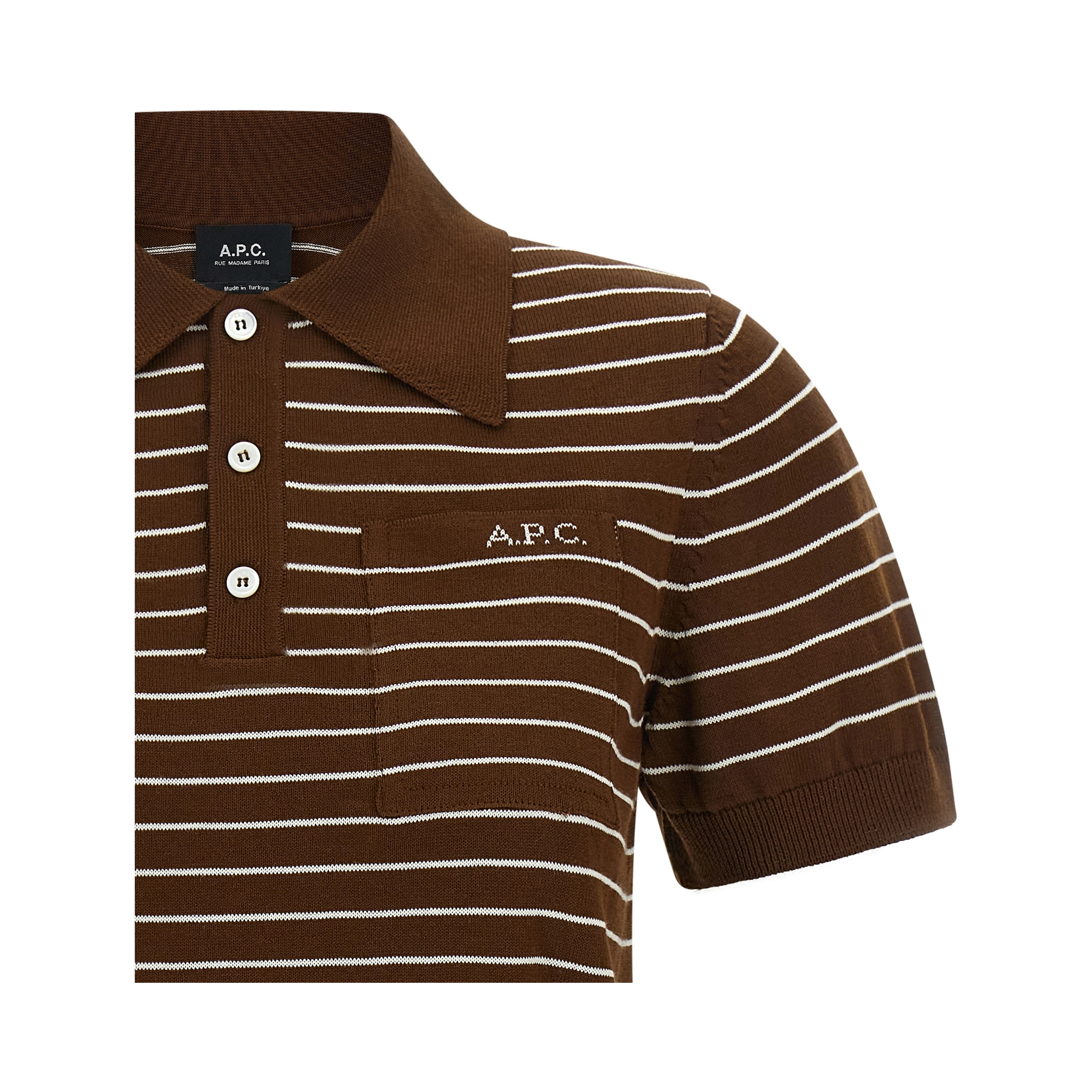 Brown Cotton Polo Shirt