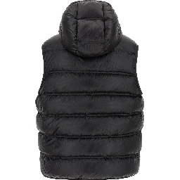 Black Polyamide Sleeveless Jacket