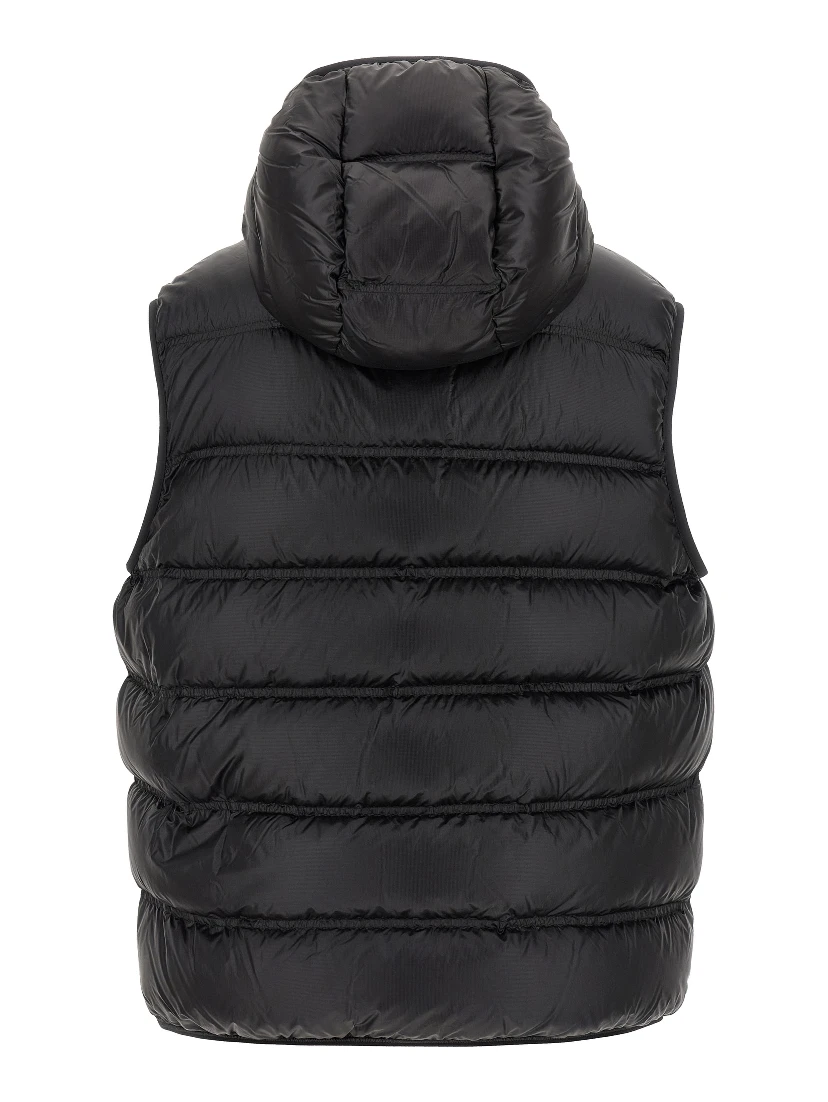 Black Polyamide Sleeveless Jacket