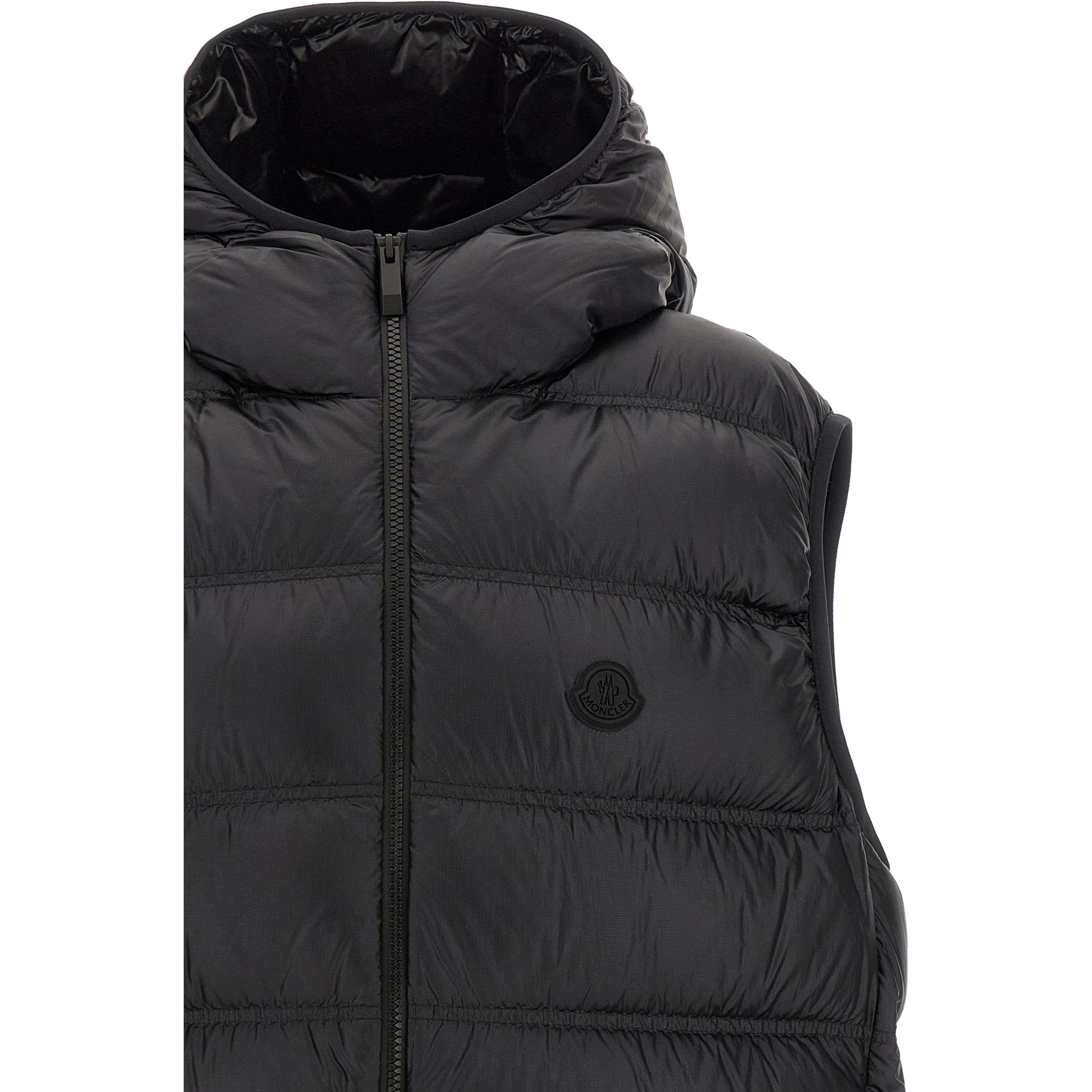 Black Polyamide Sleeveless Jacket