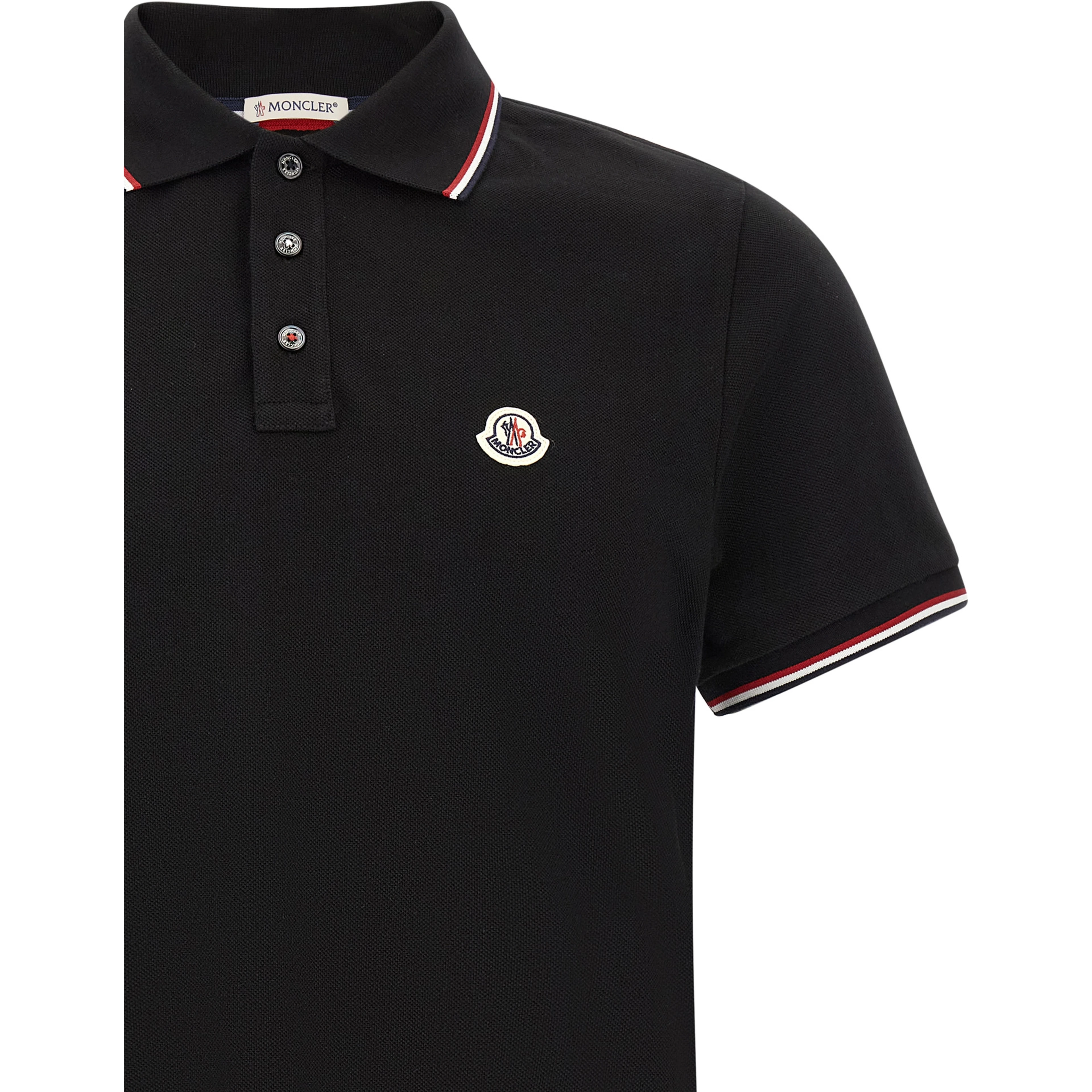 Black Cotton Polo Shirt