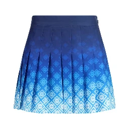 Blue Silk Mini Skirt