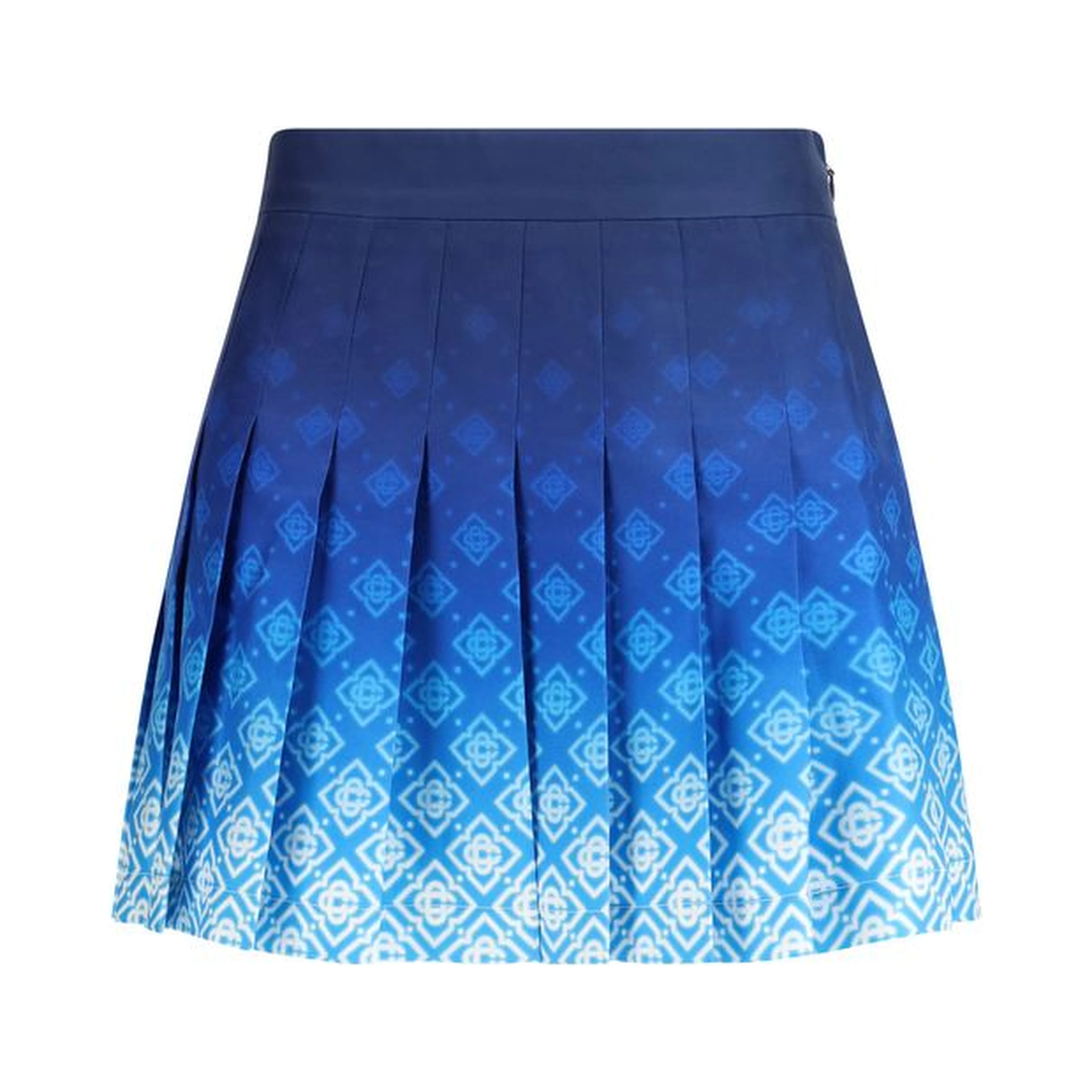 Blue Silk Mini Skirt