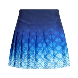 Blue Silk Mini Skirt
