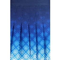 Blue Silk Mini Skirt