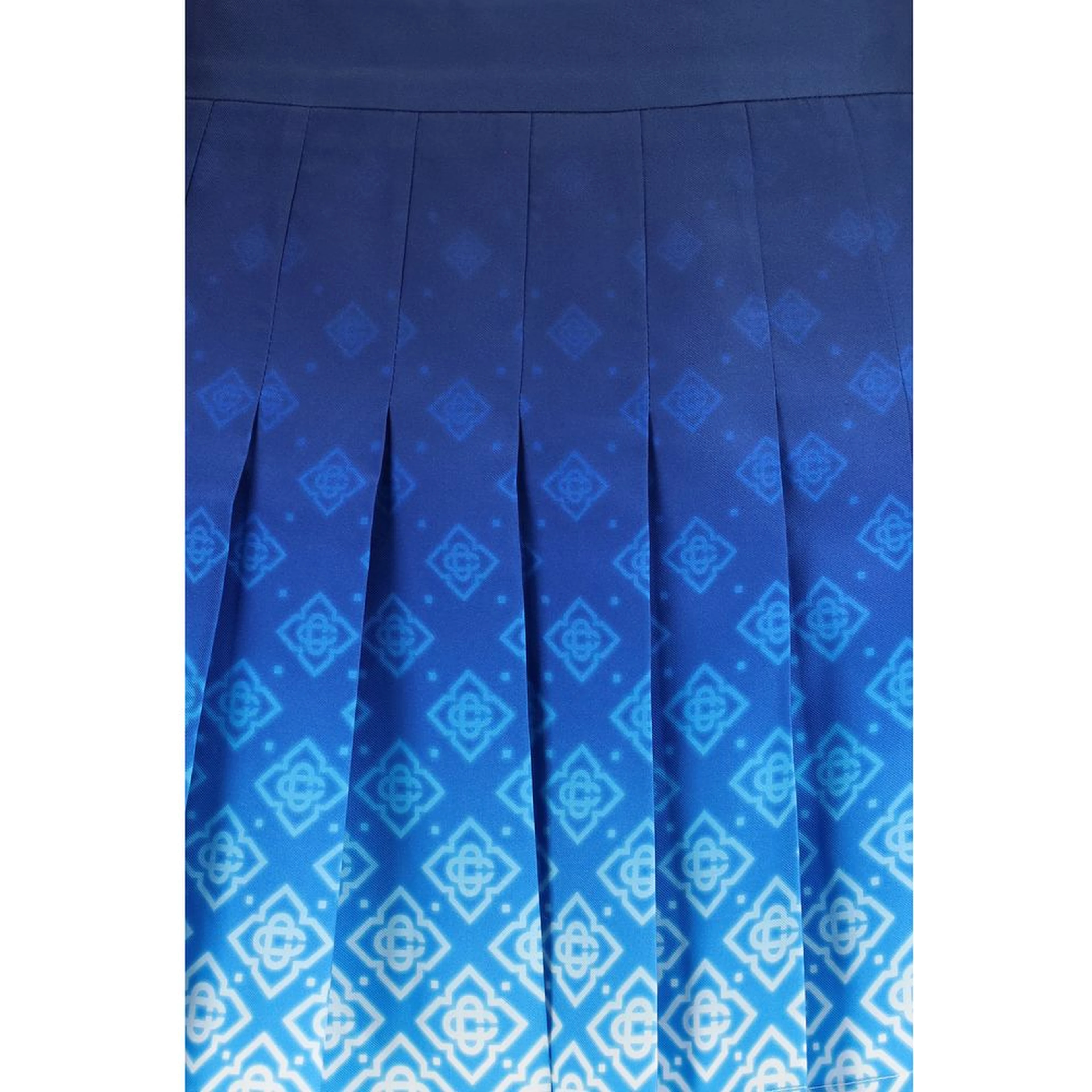 Blue Silk Mini Skirt