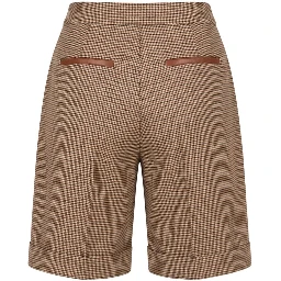 Brown Viscose Women Shorts