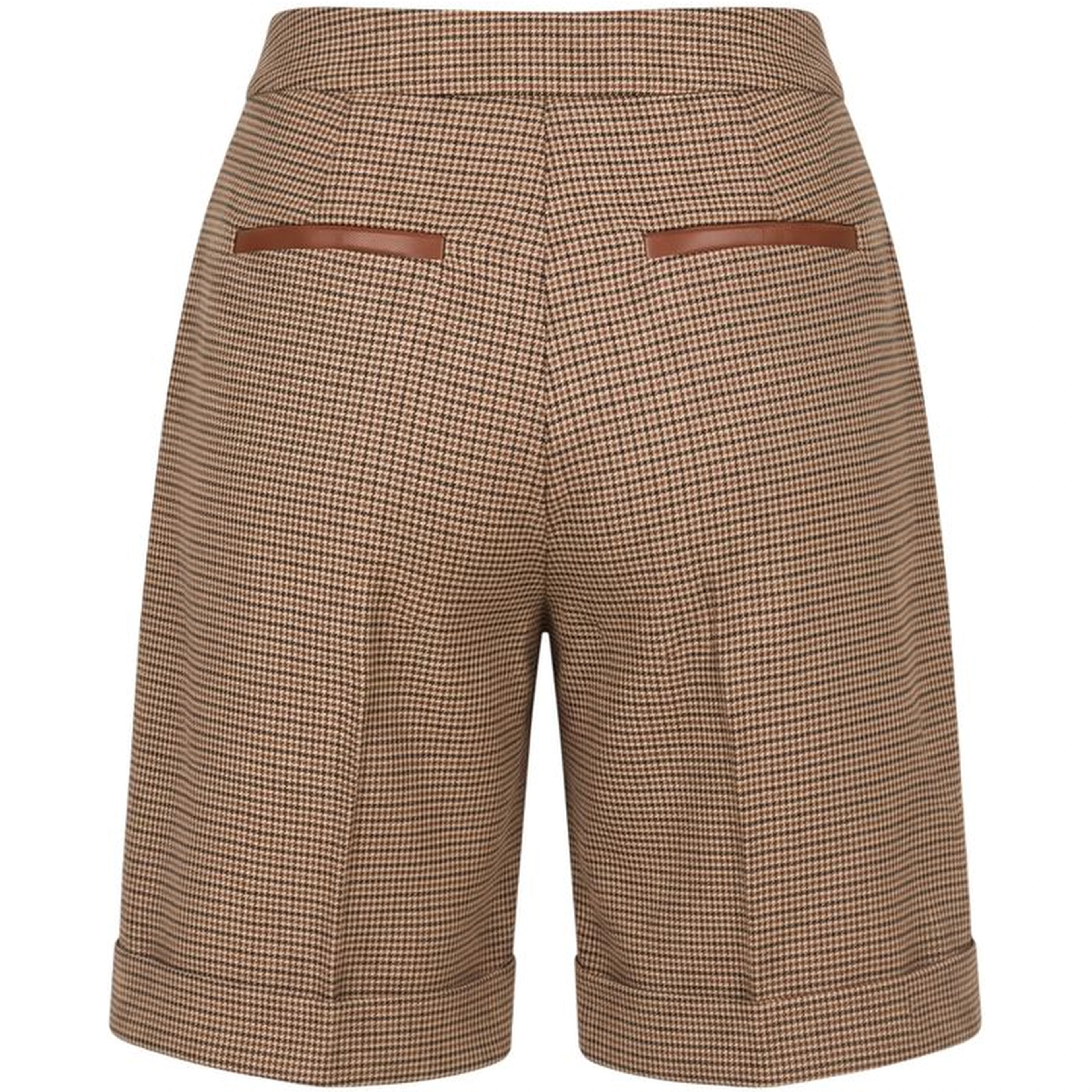 Brown Viscose Women Shorts