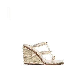 Gold Calfskin Mules