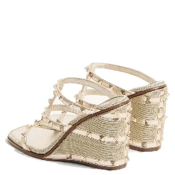 Gold Calfskin Mules