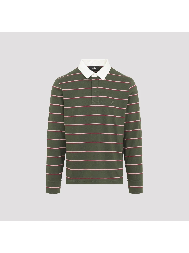 Etro L/S Striped Polo