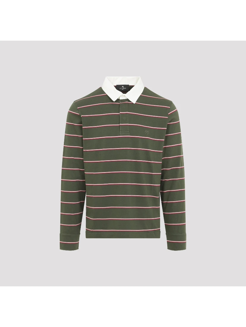 Etro L/S Striped Polo