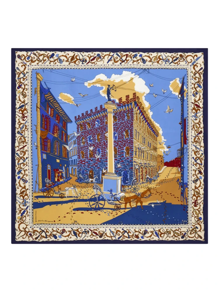 FERRAGAMO Scarfs Blue