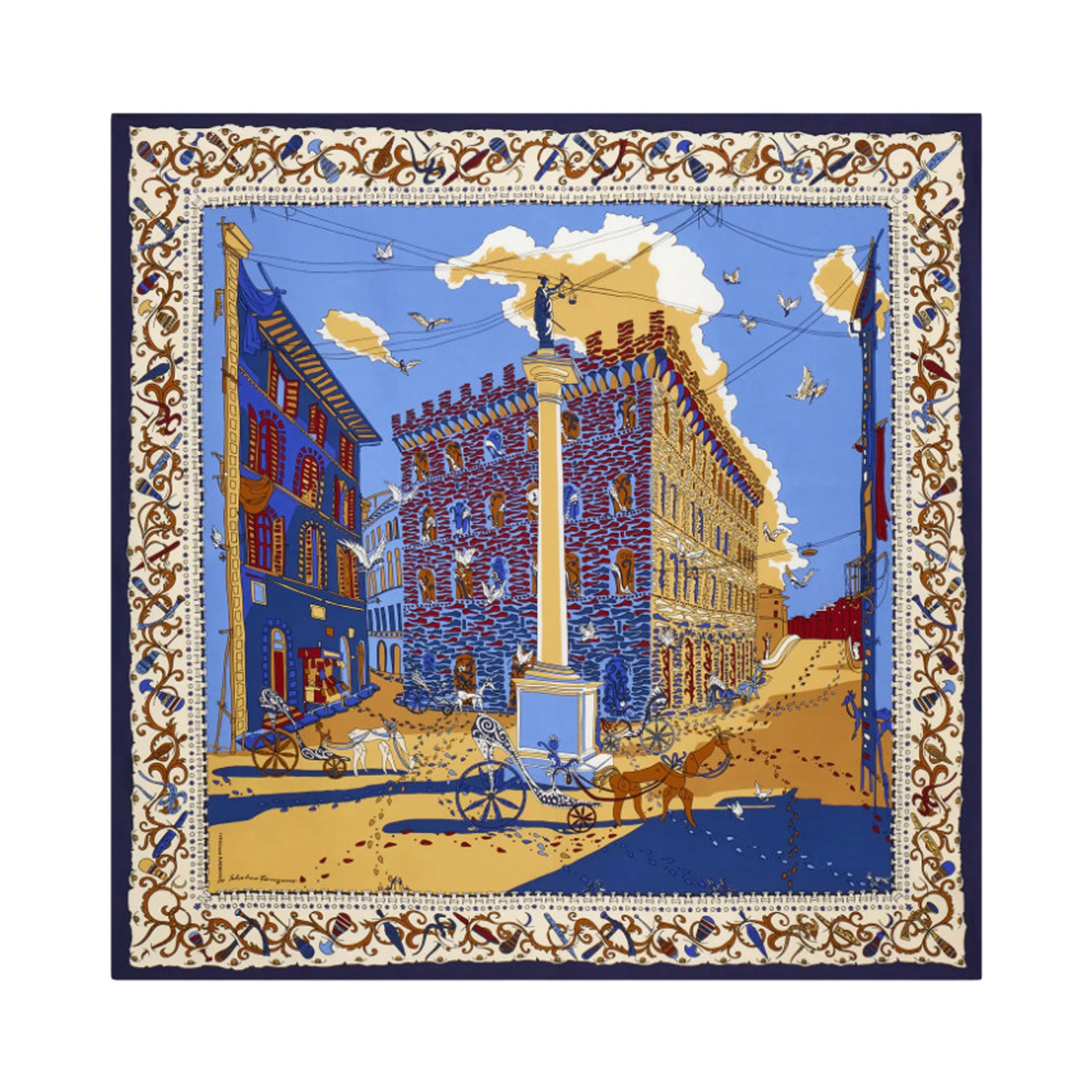 FERRAGAMO Scarfs Blue