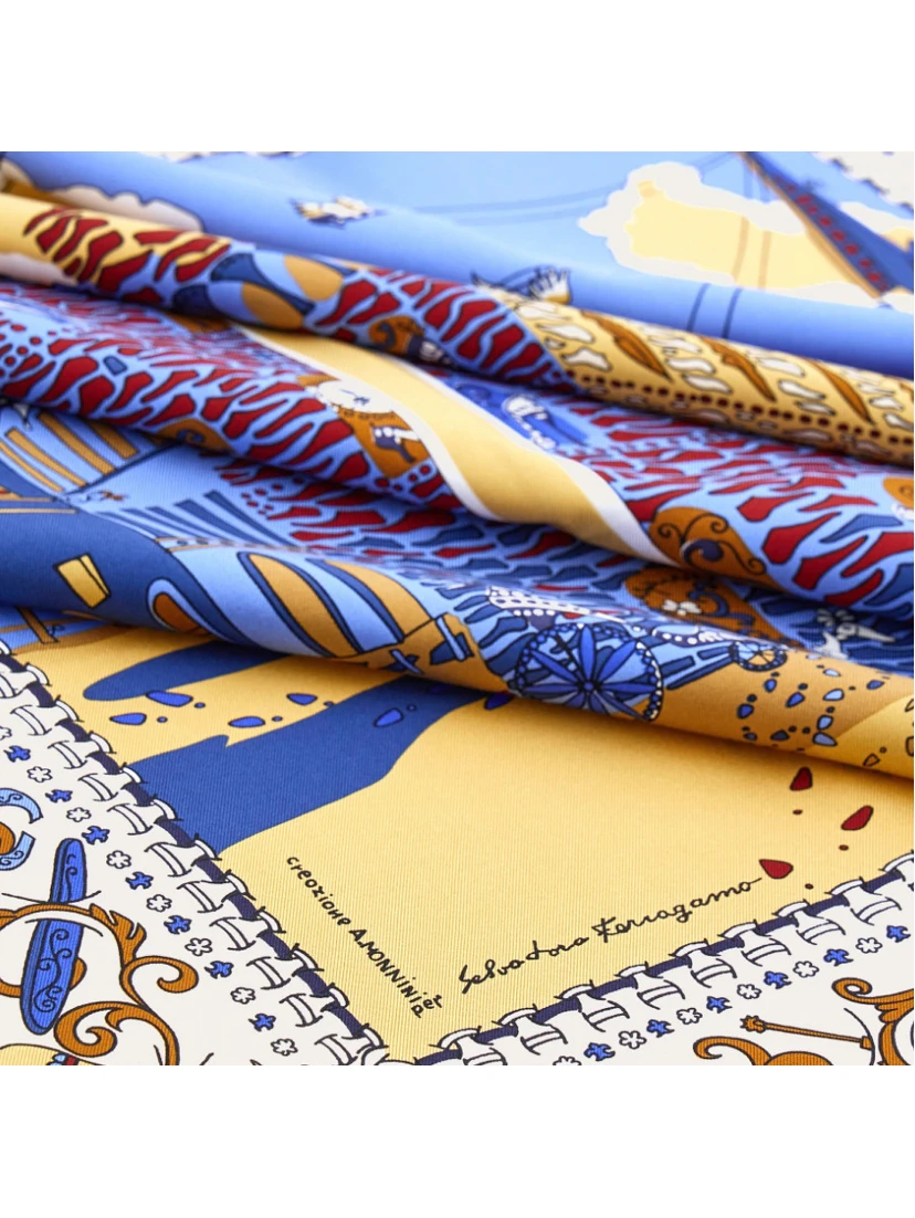 FERRAGAMO Scarfs Blue