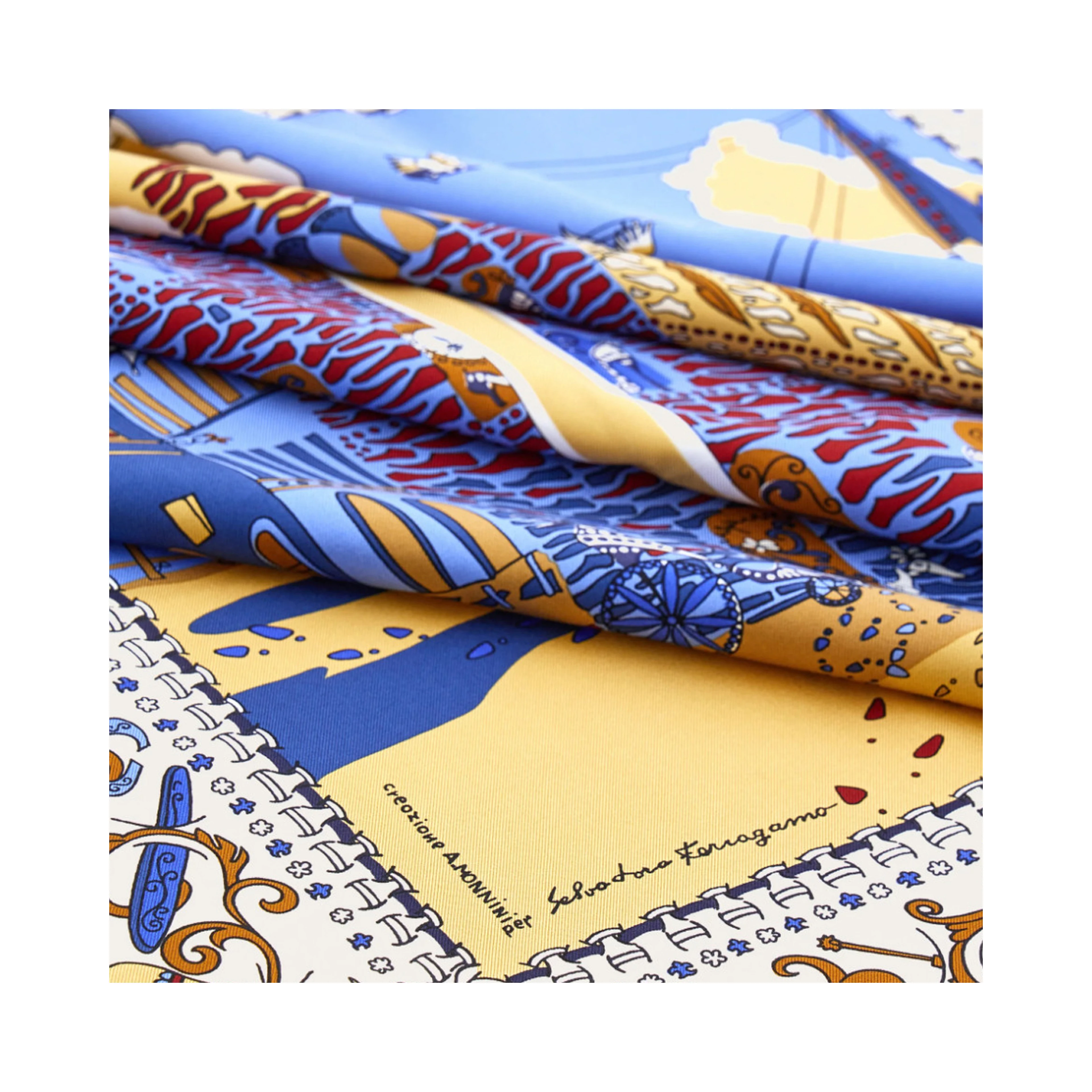FERRAGAMO Scarfs Blue