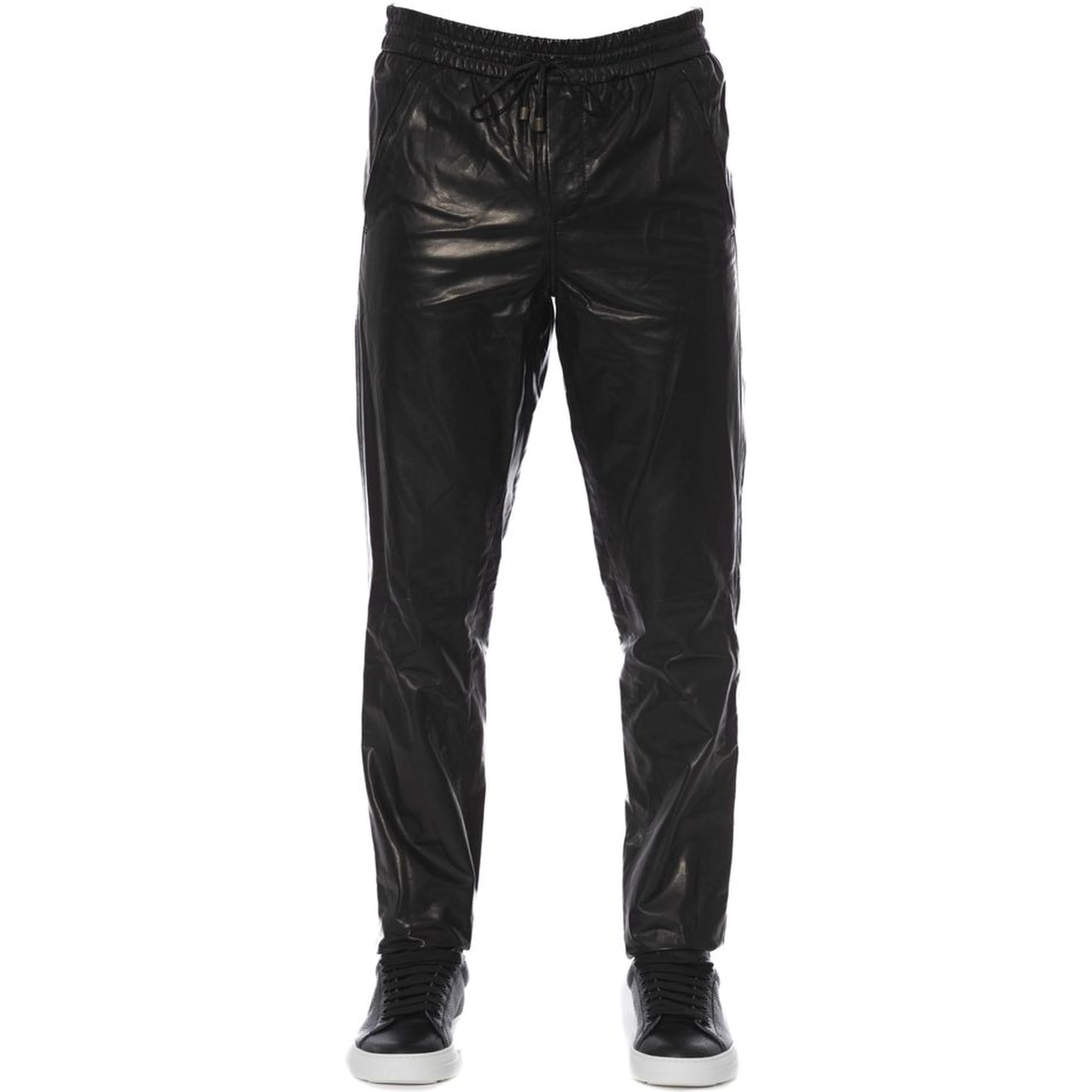 Black Lamb Leather Men Pant