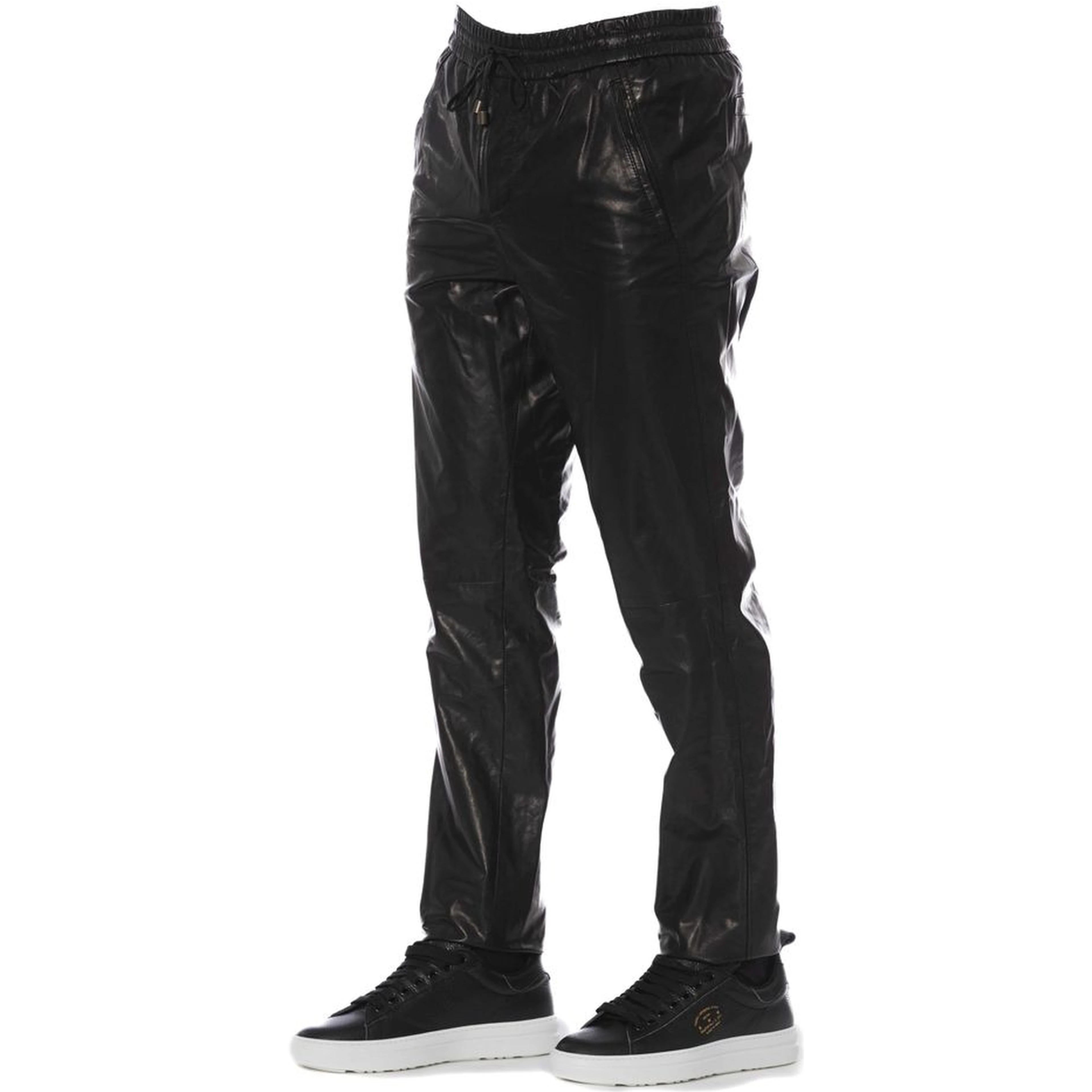 Black Lamb Leather Men Pant