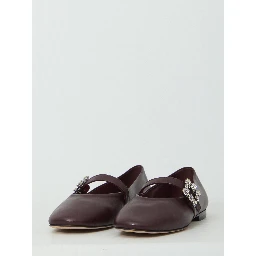Efflorescence strap ballerina flats