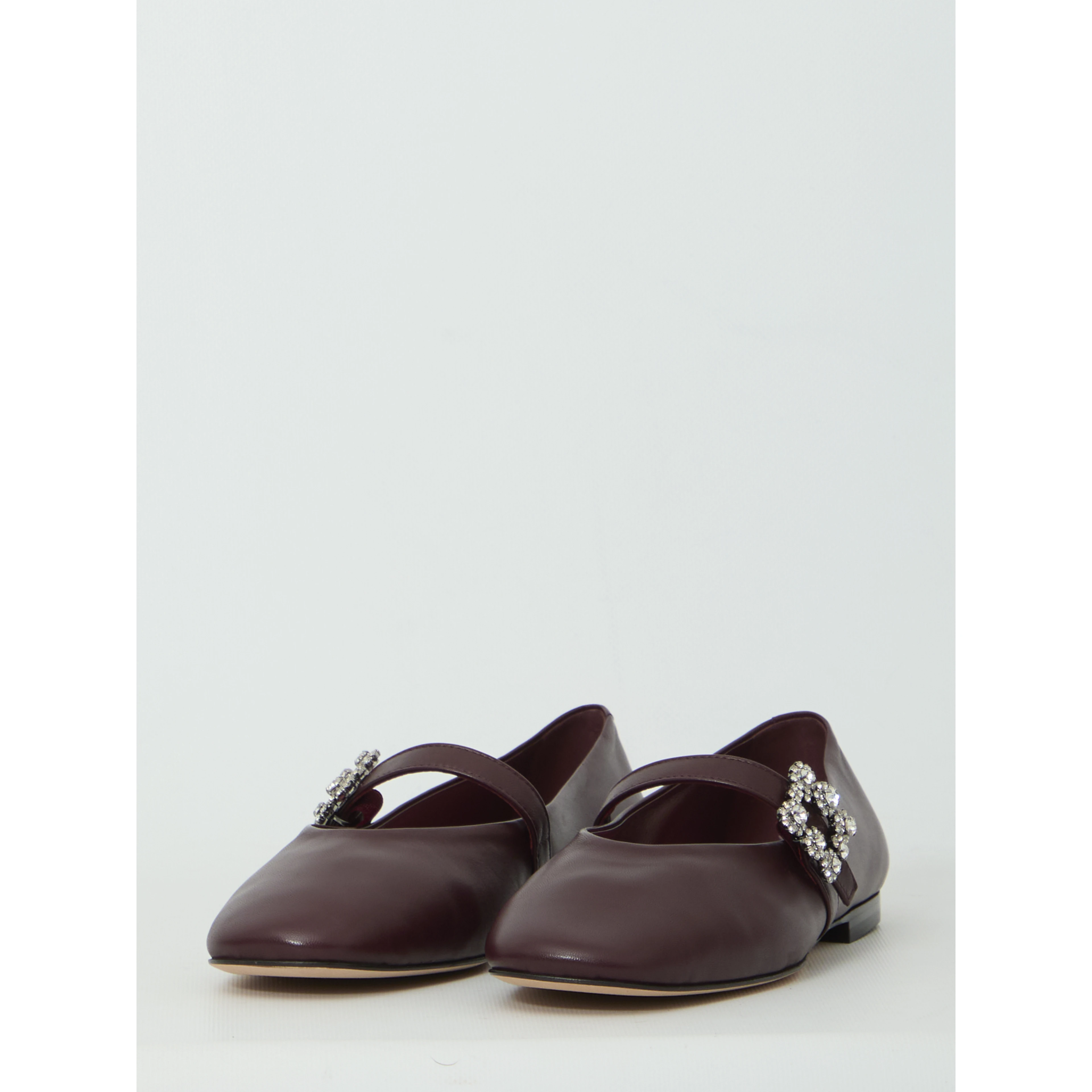 Efflorescence strap ballerina flats